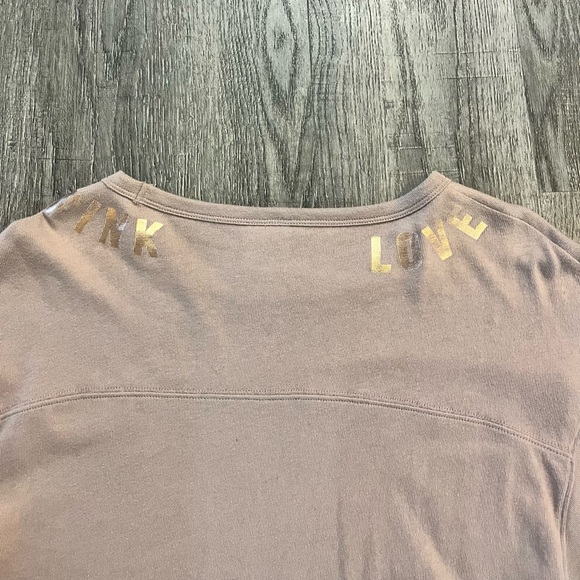 PINK Victoria’s Secret three quarter length shirt - taupe color. - Picture 5 of 5